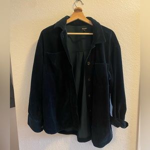 Madewell Kentwood oversized shirt jacket, S, ancient thistle